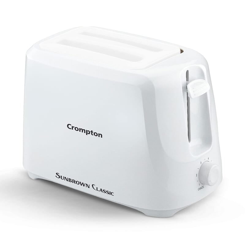 Crompton SunBrown Classic Pop-up Toaster 700W with Removable Crumb Tray 6 Browning Levels with Cancel Function