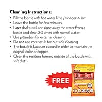 Borosil Copper Water Bottle, 1 Litre, Bottle Cleaner