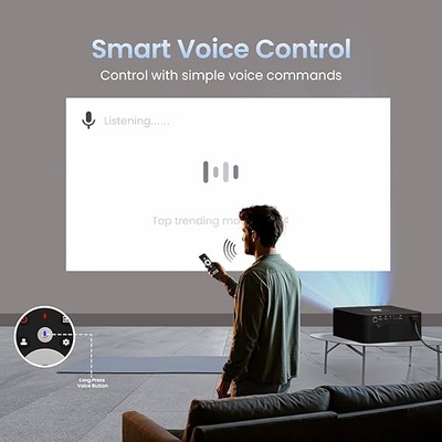 Portronics Beem 510 Smart Projector with 4K Support & 1080p FHD Native, Streaming Apps, 5300 Lumens, Auto Focus & Keystoning, Bluetooth, Wi-fi, 5W Speaker Portronics Beem 510 Smart Projector with 4K Support & 1080p FHD Native, Streaming Apps, 5300 Lumens, Auto Focus & Keystoning, Bluetooth, Wi-fi, 5W Speaker