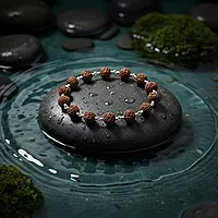 925 Silver Five Mukhi Rudraksha Bracelet for Men & Women – Adjustable Spiritual Bracelet