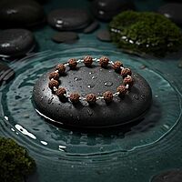 Silver Capped Rudraksha Bracelet