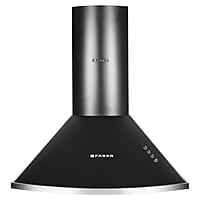 Faber 60 cm 1000 m³/HR Pyramid Kitchen Chimney 240 Watt (HOOD CLASS PRO PB BK LTW 60, Baffle Filters,Black)