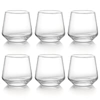 Treo by Milton Bourbon On The Rocks Glass Tumbler, 6 Pc Set, 370 ml Each, Transparent
