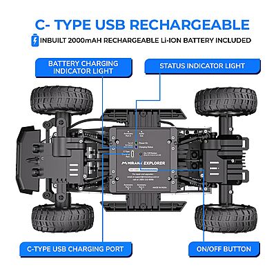 Mirana Explorer 4WD App-Controlled Off-Road RC Car - Universal Pack