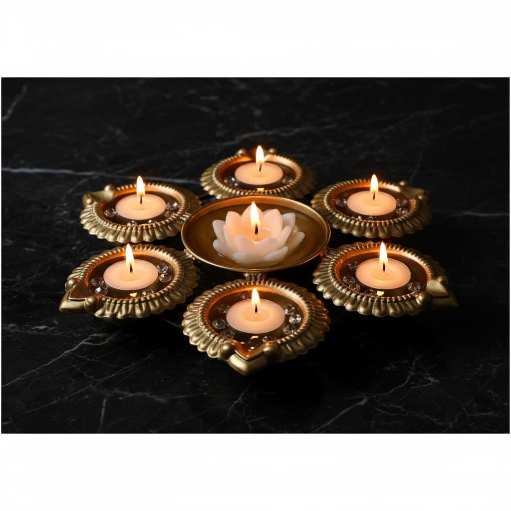 Metal Urli - Diya - 7 Cavity