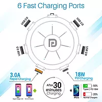 Portronics POR 1094 UFO Pro Home Charger – Fast Charging | Compact Design | Black