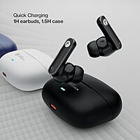 Just Corseca JC Silver TWS Earbuds – Bluetooth 5.4 | 10mm Drivers | 35H Playtime | Black & Orange