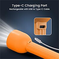 Portronics Eco Glow LED Torch – USB, Orange. Compact and lightweight, this rechargeable torch features bright LED light, durable design, and convenient USB charging for on-the-go illumination.