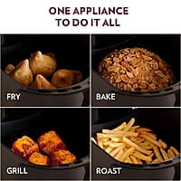 Borosil Best 3.5 L Capacity Air Fryer| 4 in 1 Function | Air Fryer for Bake, Grill, Roast, Reheat etc. | 90% Less Oil | 1450 Watt with 2 Years Warranty