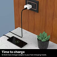 Portronics Adapto 41C – 12W USB Charger with Cable for Fast Charging and Universal Compatibility