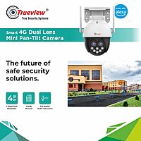 TrueView (Dual Lens, 4G Sim, Pan/Tilt, 10X Zoom, Waterproof, 2-Way Talk, Night Vision)