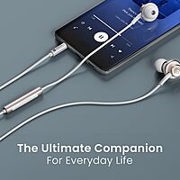 Portronics Conch Sigma A In-Ear Earbuds – 3.5mm | On/Off/Volume Switch | White | 6 Months Warranty