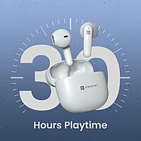 Portronics Twins S18 – TWS Earbuds, 30H Playtime, White. Enjoy seamless connectivity, superior sound quality, and a sleek design. Perfect for music lovers and on-the-go lifestyles.