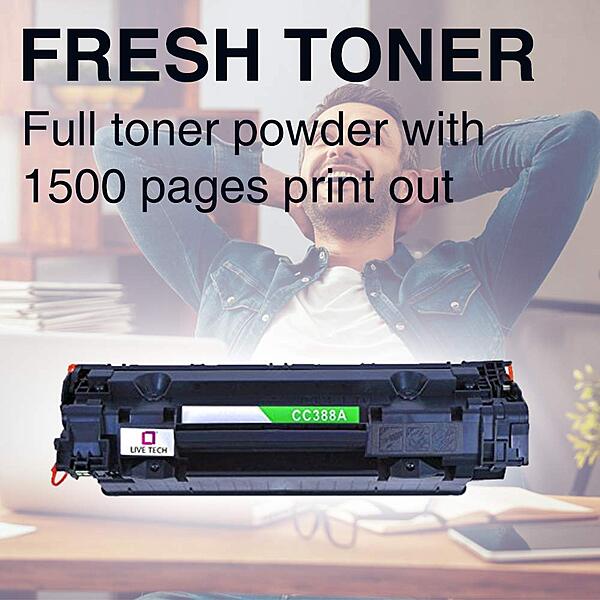 Live Tech LT 88A Compatible Toner Cartridge offers high-quality prints with sharp text and vibrant images. Ideal for home and office use, it ensures reliable performance and easy installation.
