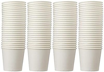 Genric Disposable Paper Tea Cups 150 ML (White) - Set of 100