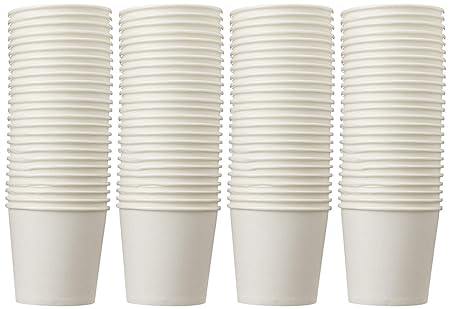 Genric Disposable Paper Tea Cups 150 ML (White) - Set of 100