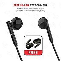 Portronics Harmonics Z5 Bluetooth In-Ear Headset – Dual EQ Mode, Type-C | 33Hrs Play | Black