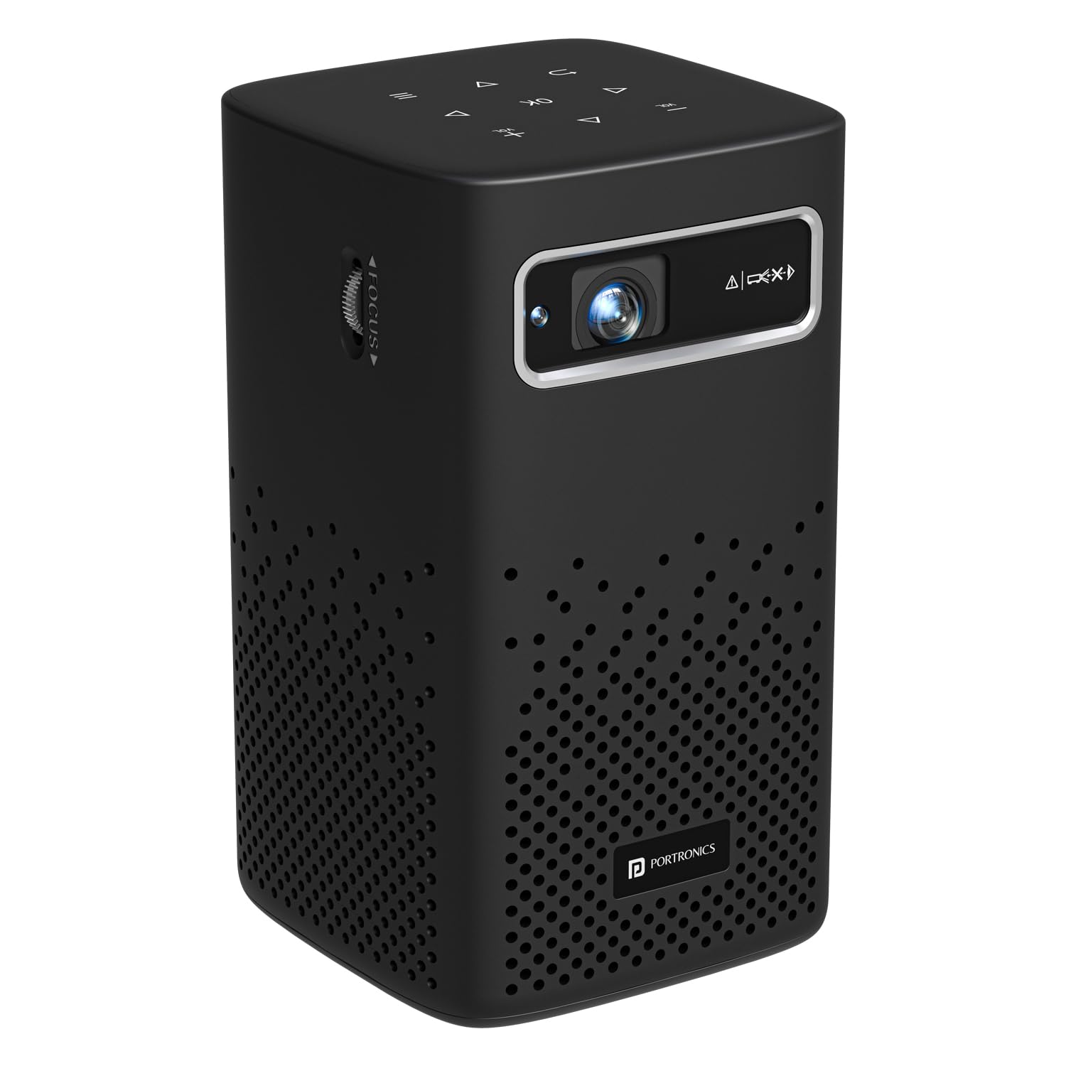 Portronics Pico 13 Smart Projector – 4K Support, 3500 Lumens, Compact Design | Wi-Fi & Bluetooth Enabled | Built-in Battery | Ideal for Home Theater, Presentations & Outdoor Movies