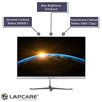 Lapcare LM24WFHD 24" LED monitor. Features Full HD resolution, IPS panel, HDMI & VGA ports, and a sleek design.