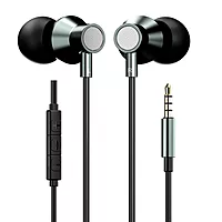 Portronics Conch Tune A – 3.5mm Earphones with Mic, featuring a durable braided cable for tangle-free use, delivering clear sound quality and comfort for an enhanced listening experience.