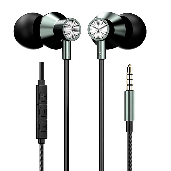 Portronics Tune A In-Ear Metal Earbuds – On/Off/Volume Switch | Braided Cable  | 6 Months Warranty