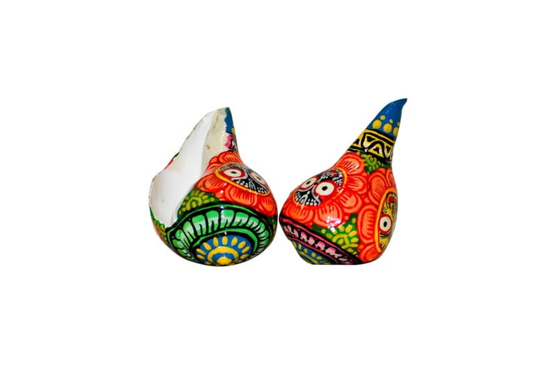 EELIKA Conch / Shankh handpainted Lord Jagannath Art || For Puja || home decor || gift for friends and family || set of 2 (Conch-3)