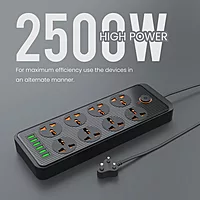 Portronics Power Plate 8 – 8 Sockets & 6 USB Ports (2500W) offers versatile charging with multiple outlets and fast USB ports, perfect for home or office use, ensuring all devices stay powered.
