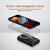 Portronics Wirecell 10 – 15W Wireless, 22.5W Wired-Black is a versatile charging solution, offering fast wireless charging up to 15W and wired charging at 22.5W for efficient power delivery.