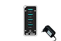 Live Tech LT-OIA 4-Port Type-C USB Hub – USB 3.0 offers four high-speed USB 3.0 ports for seamless connectivity. Compact design, perfect for laptops and devices needing extra ports.