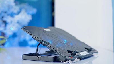Techie 5-Fan Laptop Cooling Pad – Adjustable Speed & Sturdy Stand