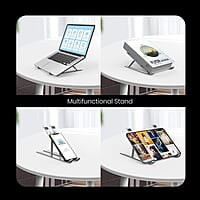 Portronics My Buddy K2 Portable Laptop stand with 7 Adjustable Level, Ergonomic Design, Multifunctional for All Laptops