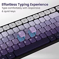 Portronics Key11 Purple Combo | BT 5.3, Type-C, Silent Keys, Ergonomic Design, Long Battery Life, Multi-Device Connectivity, Sleek Finish, Perfect for Home & Office Use, Easy to Carry.