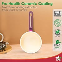 Wonderchef Bellagio Sauce Pan  16 cm  1.4 L  Non-Stick Ceramic Coating
