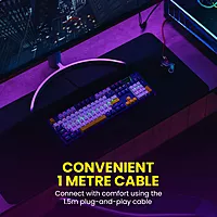 Portronics K1 Mechanical Keyboard offers tactile blue switches, customizable RGB lighting, sleek design, and durability for gamers and typists.