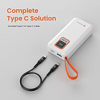 Portronics Ampbox 10K Power Bank 10000mAh – 22.5W Fast Charging | Type-C PD | White
