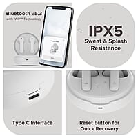 boAt Airdopes Sonik in Ear TWS Earbuds with 60 hrs Playback, IWP Tech, Quad Mics with ENx, ASAP Charge, 11 mm Drivers, BT v5.3 & IPX4 Sweat and Splash Resistance