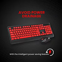 Portronics Key5 Wireless Combo | Full-Size Keyboard, USB, 1200 DPI Optical Mouse, Ergonomic Design, Long Battery Life, Plug and Play, Ideal for Home and Office Use, Sleek and Stylish.