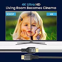 Portronics Konnect Stream – 10M HDMI Cable, supports 4K@60Hz, ideal for high-definition video and audio transmission, durable design, perfect for home theater and gaming setups.