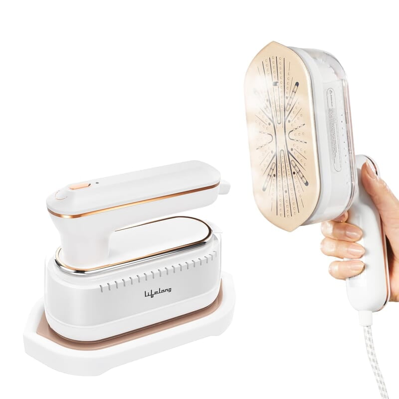 Lifelong 1250 Watt Steam Iron Press For Clothes - Handheld Garment Steamer 90Ml