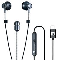 Portronics Conch ONE In-Ear Earbuds – Type-C | On/Off | In-Built Karaoke Mic | Black