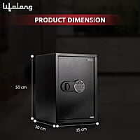 Lifelong Locker for Home & Office 56L - Digital Safe for Security with Electronic Keypad- Safety for Jewellery, Money & other valuables