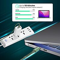 Portronics Konnect X – 240W Type-C Cable, 1M Green, fast charging, durable design, high-speed data transfer, compatible with various devices, perfect for home and office use, tangle-free.