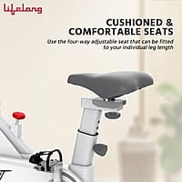 Lifelong Fit Pro Spin Fitness Bike with 6Kg Flywheel, Adjustable Resistance & Heart Rate Sensor