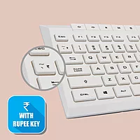 Zebronics Zeb-Judwaa 900 Wired USB Keyboard & Mouse Set – 12 Hotkeys | 800/1200/1600 DPI | UV Printed Chiclet Keys | Silent Usage | White