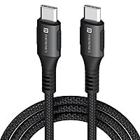 Portronics Konnect 240C – 240W Type-C Cable, 1.2M Black, high-speed charging, durable design, compatible with various devices, perfect for fast data transfer and reliable performance.