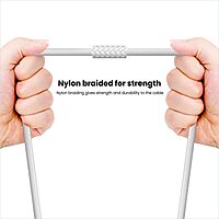 Portronics 1649 Konnect L 20W Type-C to Lightning Cable – Nylon Braided | 1M | White