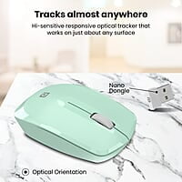 Portronics Toad 25 Wireless Mouse, 2.4 GHz with USB Nano Dongle, 1200 DPI Optical Tracking, Ambidextrous for PC, MacBook, Laptop