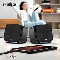 Frontech SPK-0007 multimedia speakers deliver rich, clear sound with sleek design—perfect for desktops, laptops, and home entertainment.