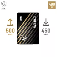 MSI Spatium S270 480GB Internal SSD – 2.5-Inch SATA Drive | Up to 500MB/s