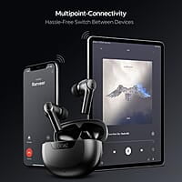 boAt Newly Launched Airdopes 300 Premium Truly Wireless in-Ear Earbuds with 4 Mics AI-ENx Spatial Audio, 50HRS Playtime, Multipoint Connection, ASAP Charge, Hearables App Support